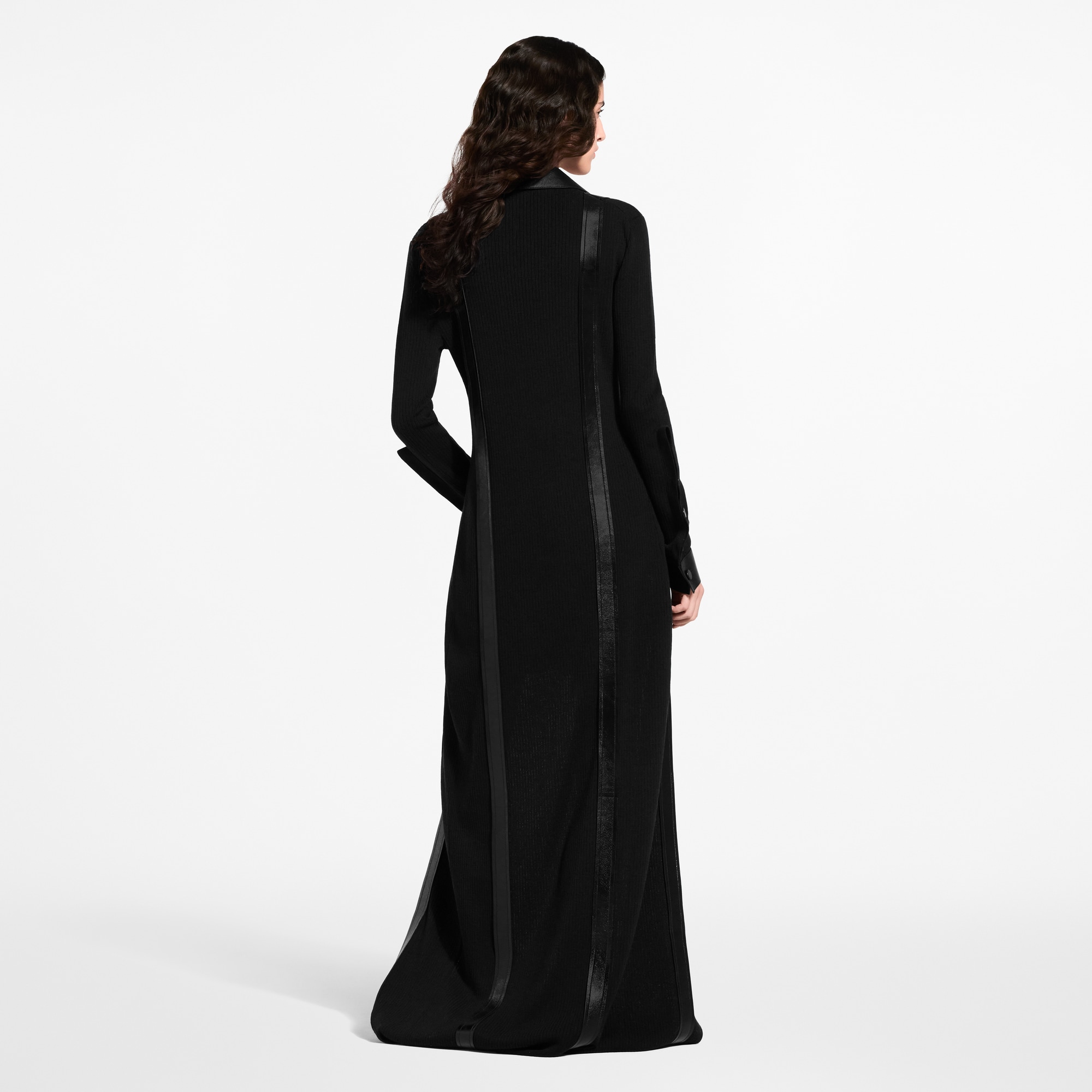 Leather Accent Longline Cardigan - Ready-to-Wear 1AK0VQ | LOUIS